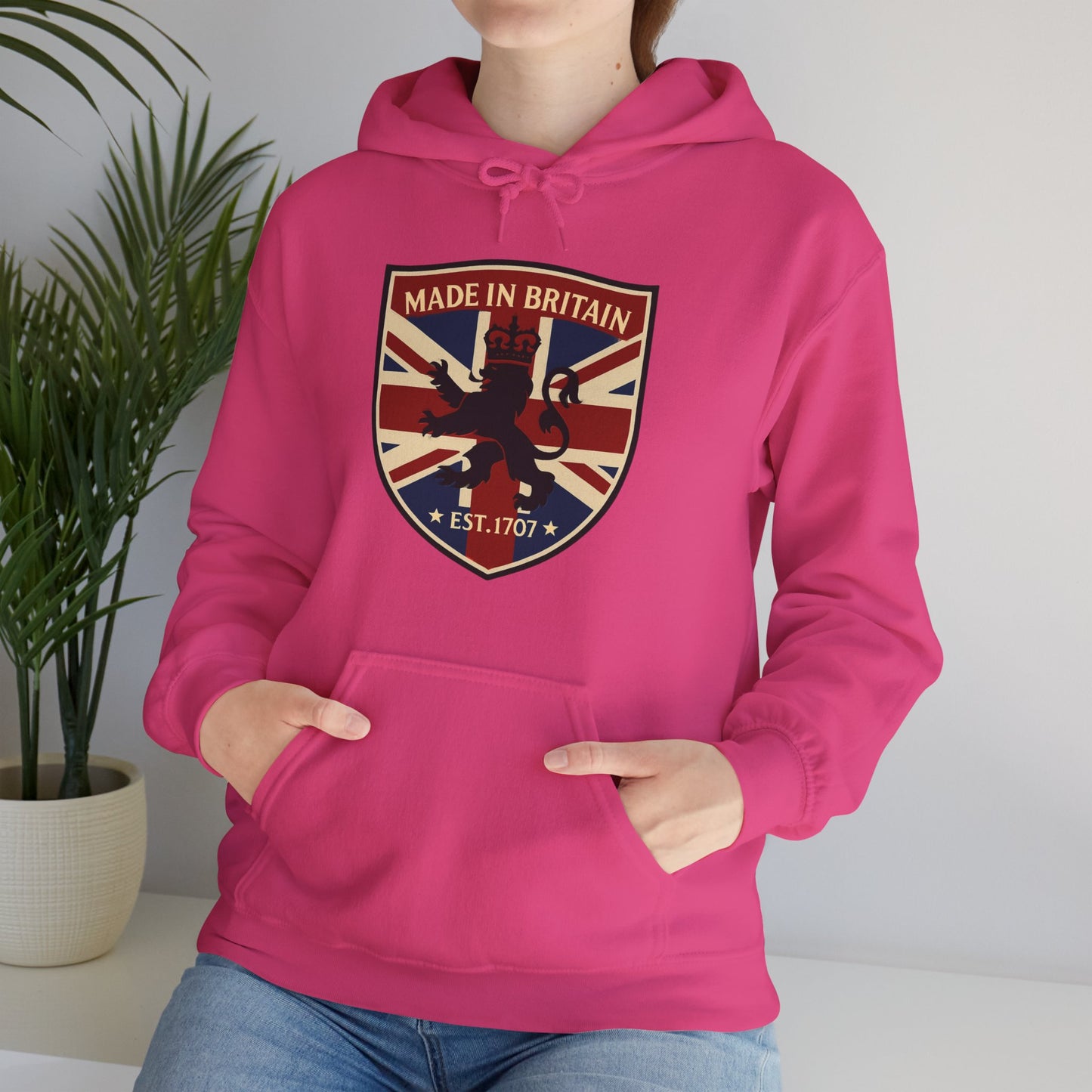 British Pride Hoodie - Unisex Heavy Blend™ Sweatshirt, Made in Britain, Cozy Gift for Her/Him, Casual Wear, Travel, Holiday Apparel