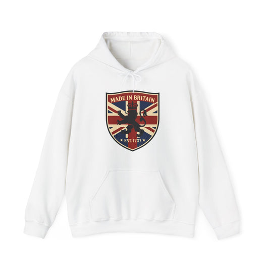 British Pride Hoodie - Unisex Heavy Blend™ Sweatshirt, Made in Britain, Cozy Gift for Her/Him, Casual Wear, Travel, Holiday Apparel