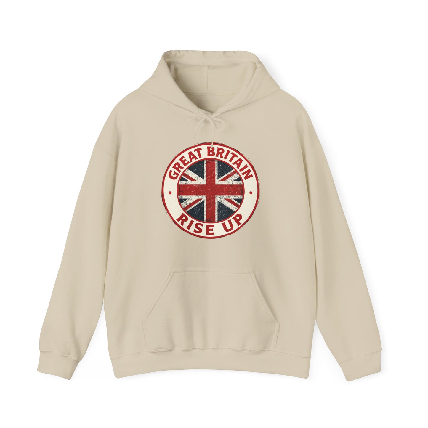 Great Britain Rise Up Hoodie | Unisex Heavy Blend Sweatshirt | Perfect for Pride, Travel, or Everyday Wear