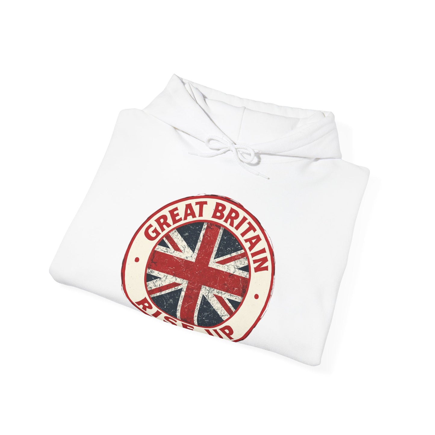 Great Britain Rise Up Hoodie | Unisex Heavy Blend Sweatshirt | Perfect for Pride, Travel, or Everyday Wear