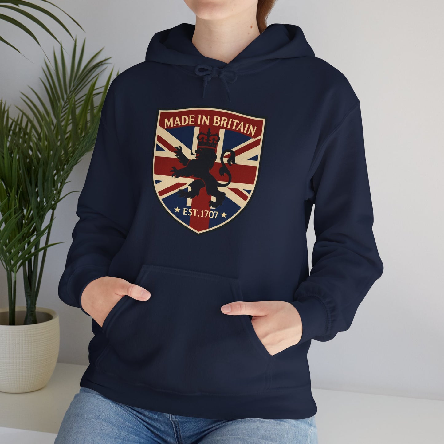 British Pride Hoodie - Unisex Heavy Blend™ Sweatshirt, Made in Britain, Cozy Gift for Her/Him, Casual Wear, Travel, Holiday Apparel