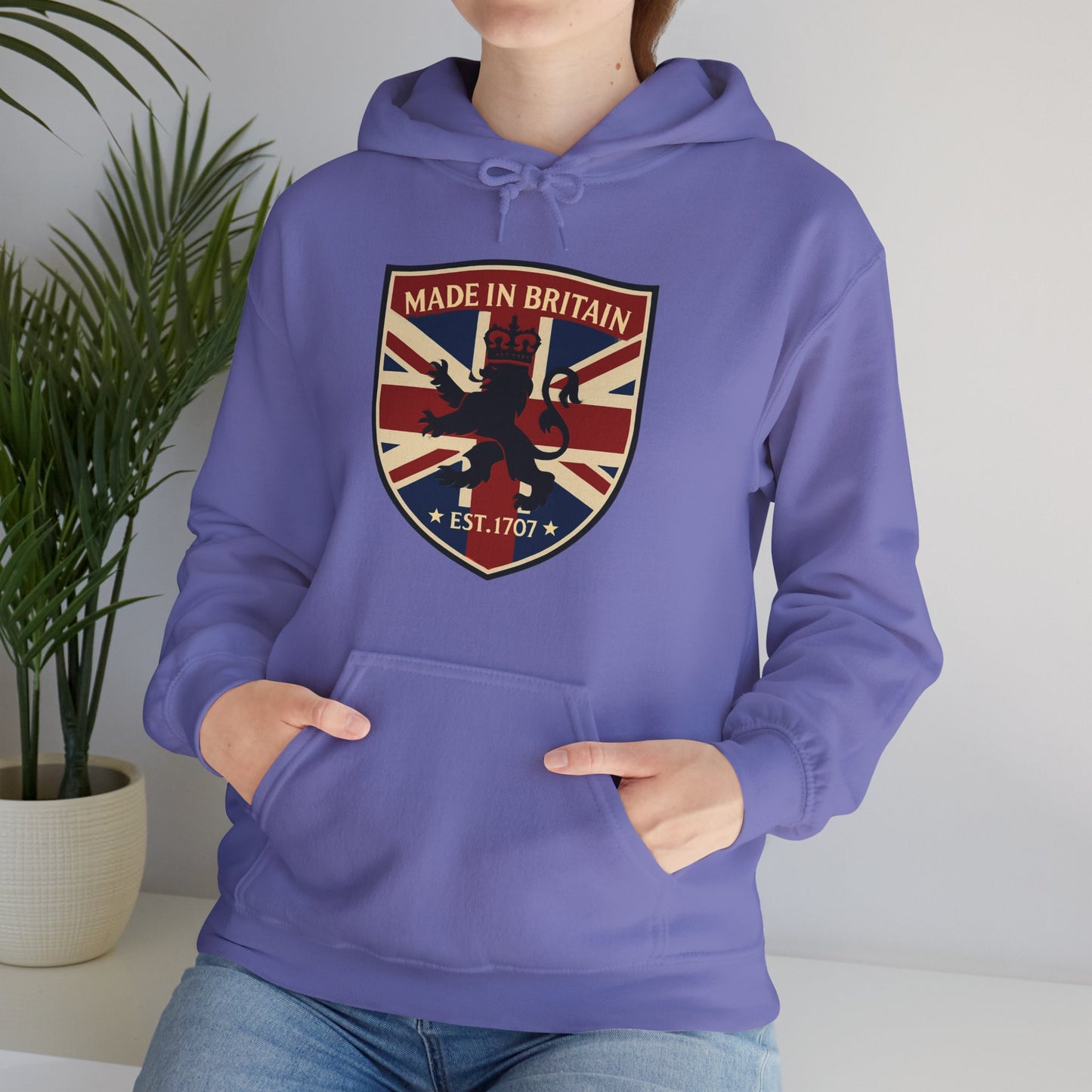 British Pride Hoodie - Unisex Heavy Blend™ Sweatshirt, Made in Britain, Cozy Gift for Her/Him, Casual Wear, Travel, Holiday Apparel