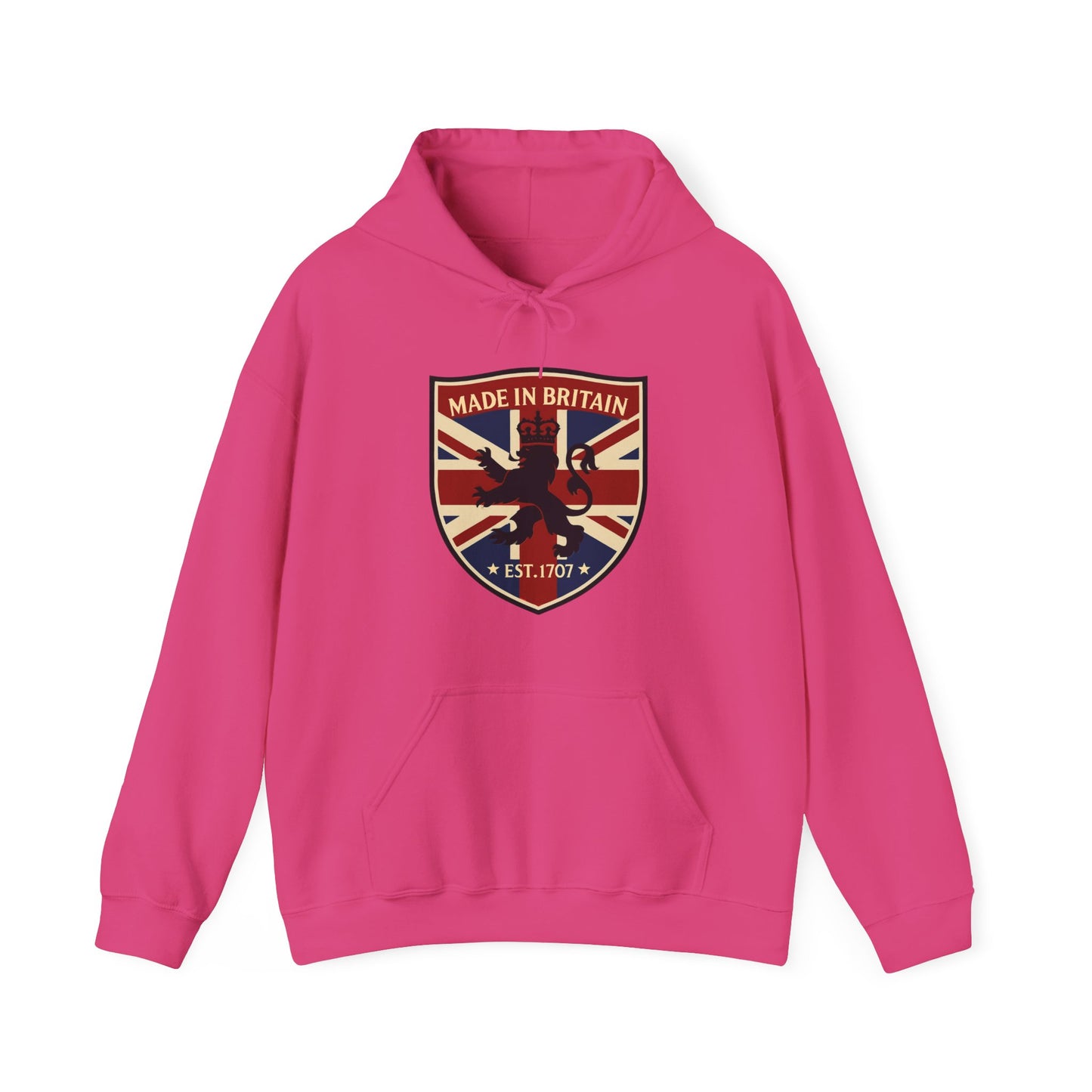 British Pride Hoodie - Unisex Heavy Blend™ Sweatshirt, Made in Britain, Cozy Gift for Her/Him, Casual Wear, Travel, Holiday Apparel