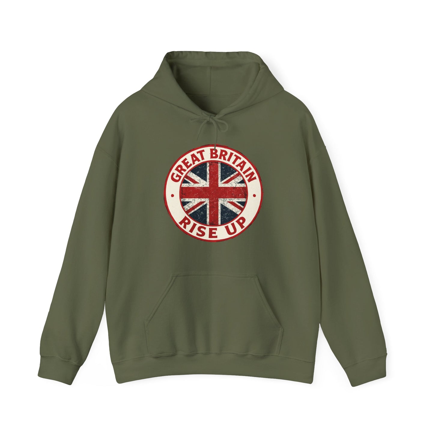 Great Britain Rise Up Hoodie | Unisex Heavy Blend Sweatshirt | Perfect for Pride, Travel, or Everyday Wear