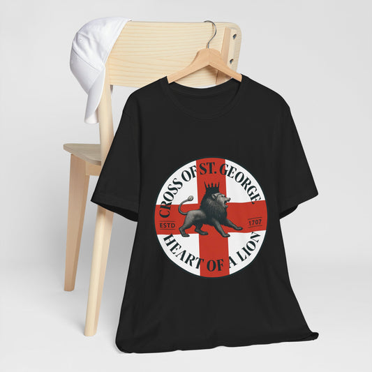 St. George's Heart of a Lion Tee - Unisex Jersey Short Sleeve Shirt, Casual Wear, Sport Fan Gear, Gift for Holidays