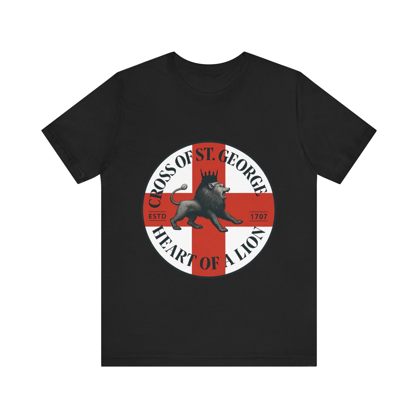 St. George's Heart of a Lion Tee - Unisex Jersey Short Sleeve Shirt, Casual Wear, Sport Fan Gear, Gift for Holidays