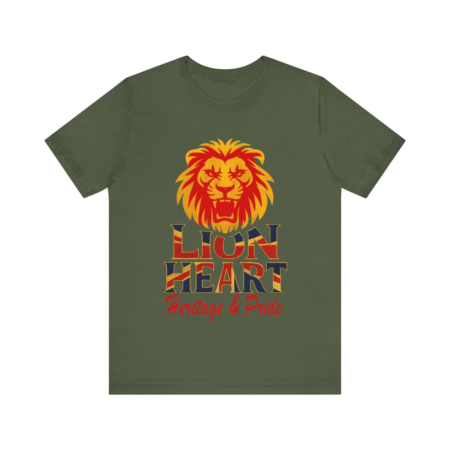 Lion Heart Heritage Tee, Pride T-Shirt, Unisex Casual Top, Gifts for Dad, Birthday Apparel, Family Reunion Wear