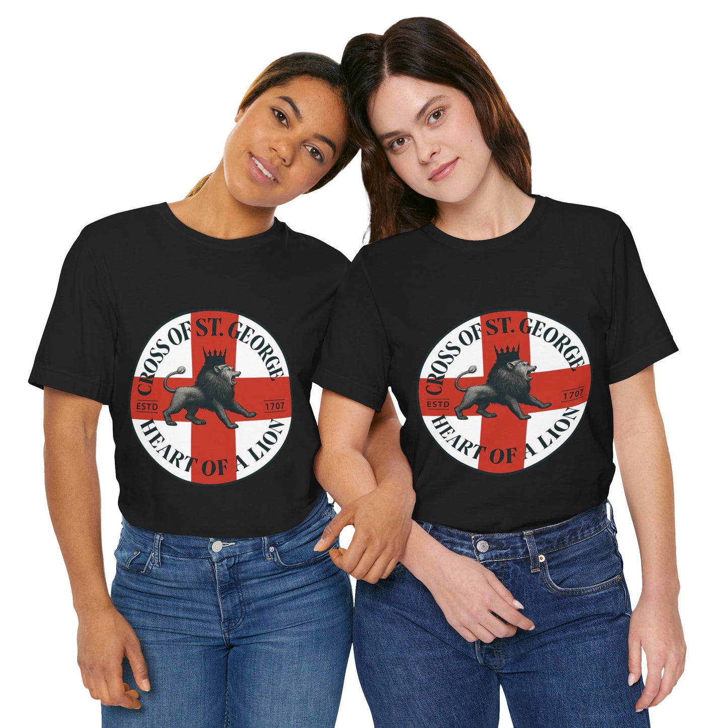 St. George's Heart of a Lion Tee - Unisex Jersey Short Sleeve Shirt, Casual Wear, Sport Fan Gear, Gift for Holidays