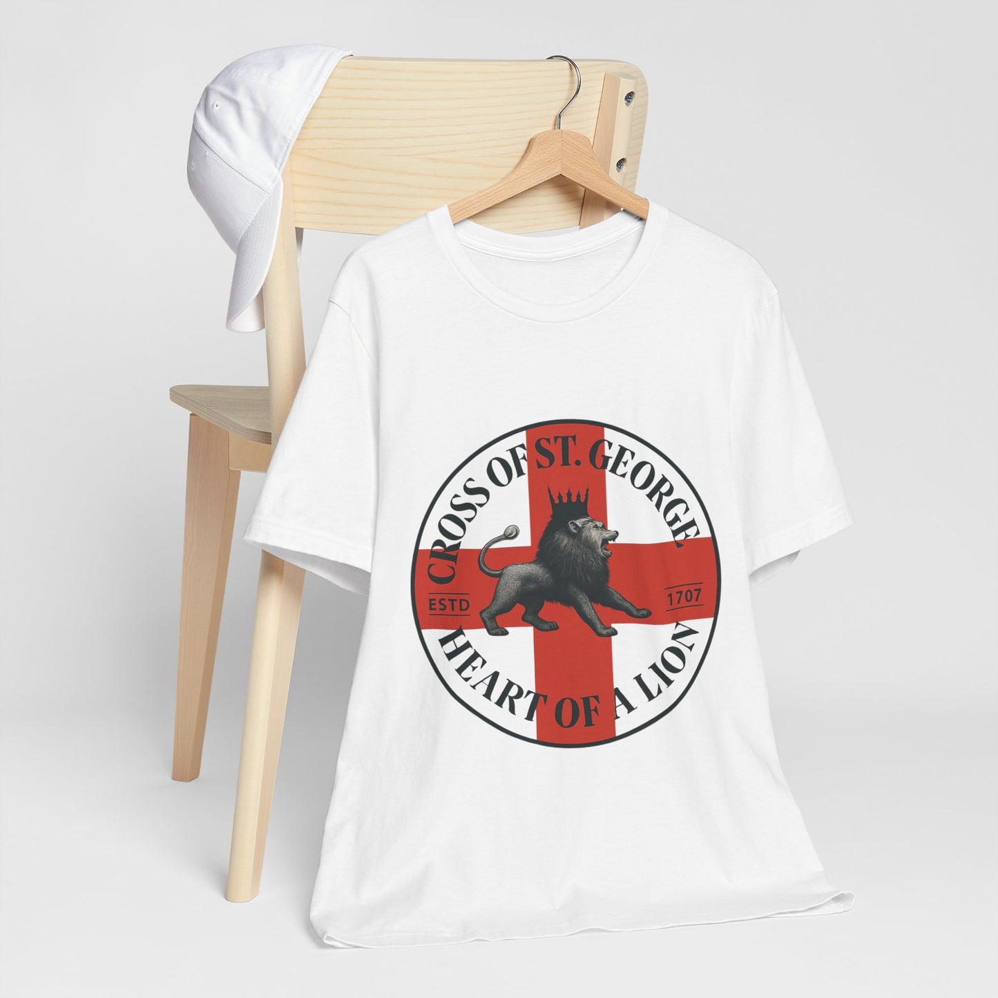 St. George's Heart of a Lion Tee - Unisex Jersey Short Sleeve Shirt, Casual Wear, Sport Fan Gear, Gift for Holidays