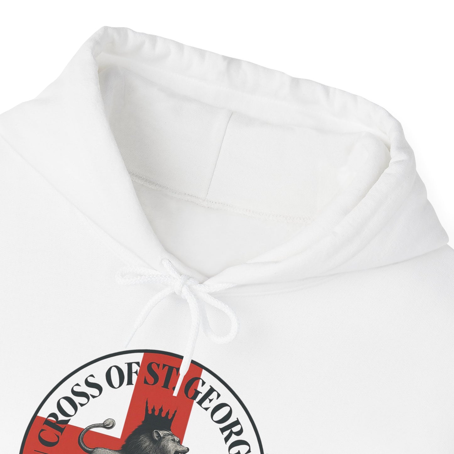 St. George Hoodie, Unisex Heavy Blend Sweatshirt, Heart of Lion Design, Casual Wear, Gift for Her/Him, Spring/Fall Fashion