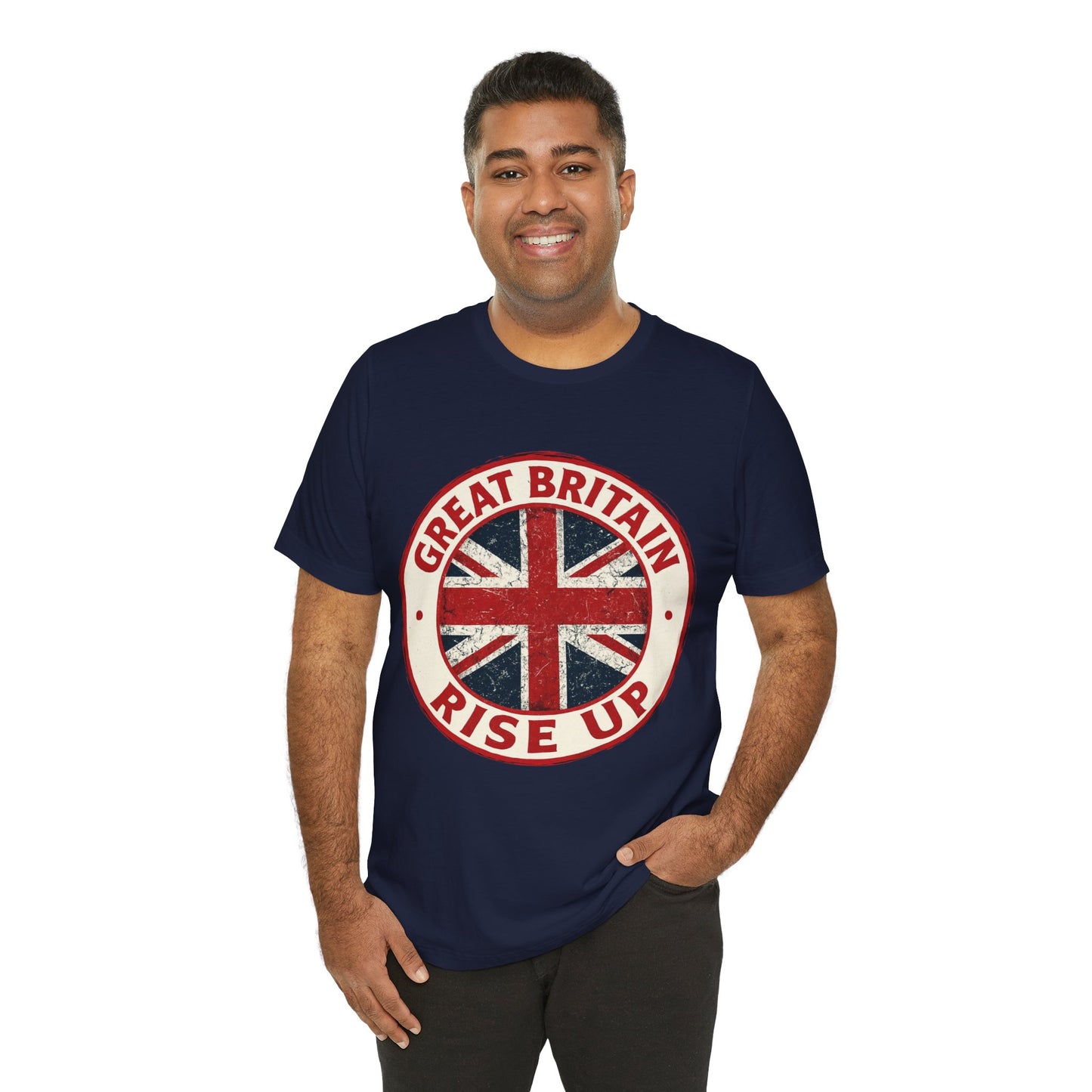 Great Britain Rise Up Tee, Unisex Short Sleeve Shirt, British Pride Apparel, UK Gift, Casual Wear, Patriot T-Shirt