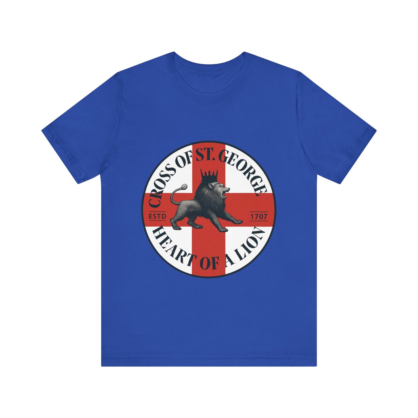 St. George's Heart of a Lion Tee - Unisex Jersey Short Sleeve Shirt, Casual Wear, Sport Fan Gear, Gift for Holidays