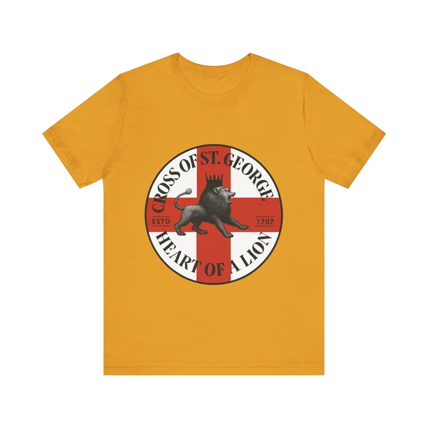 St. George's Heart of a Lion Tee - Unisex Jersey Short Sleeve Shirt, Casual Wear, Sport Fan Gear, Gift for Holidays