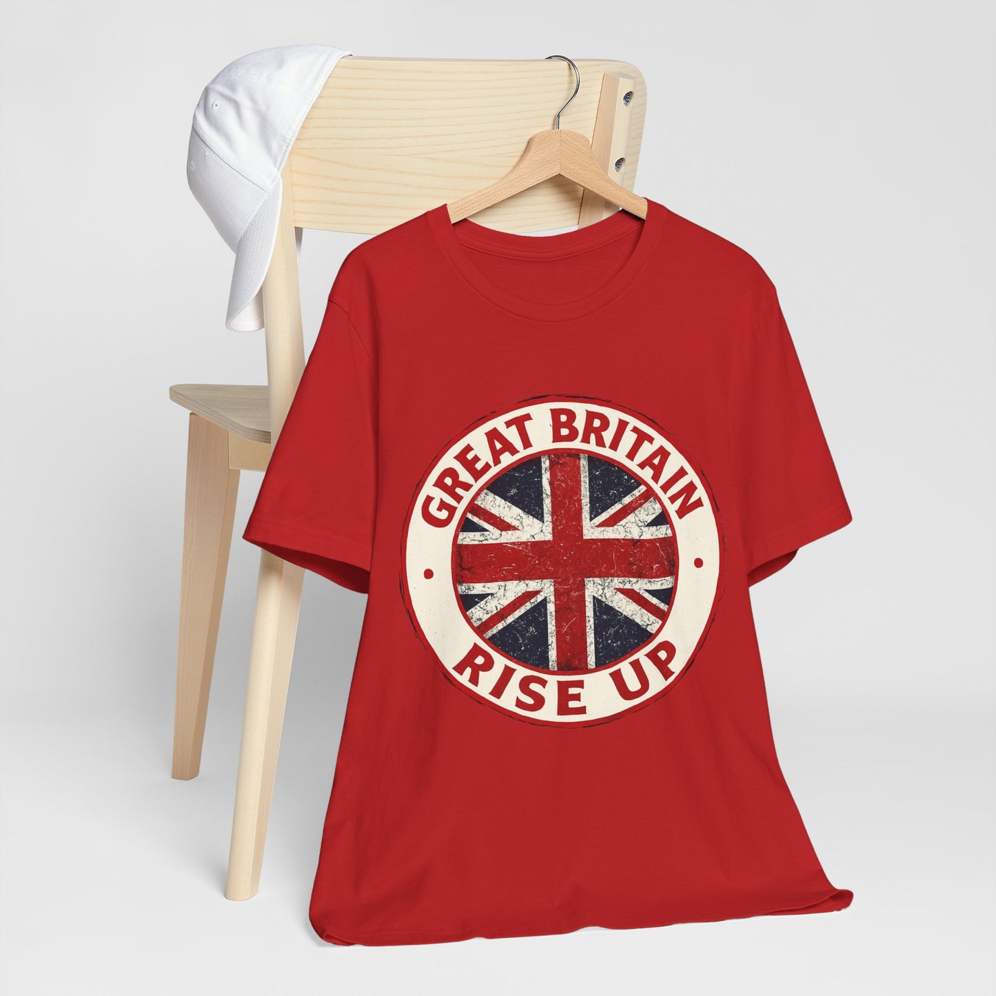 Great Britain Rise Up Tee, Unisex Short Sleeve Shirt, British Pride Apparel, UK Gift, Casual Wear, Patriot T-Shirt