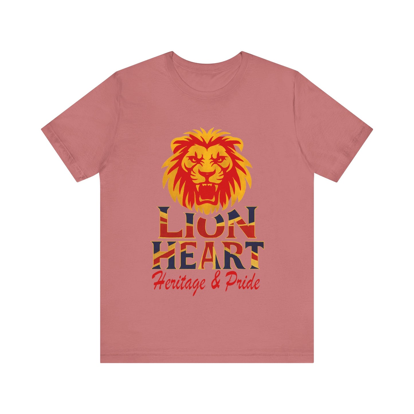 Lion Heart Heritage Tee, Pride T-Shirt, Unisex Casual Top, Gifts for Dad, Birthday Apparel, Family Reunion Wear