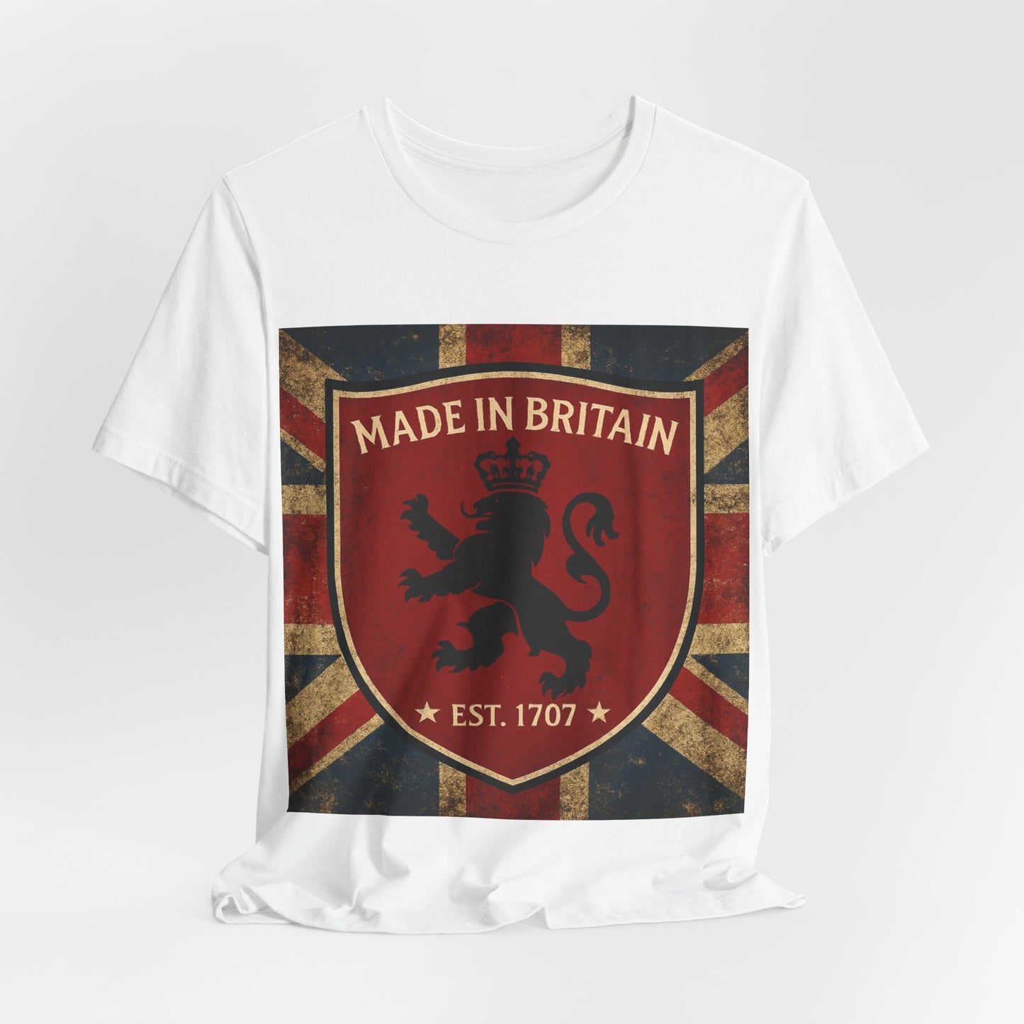 Vintage British Lion Tee, Unisex T-Shirt, Retro England Shirt, Unique Graphic Tee, Gift for Travelers, Made in Britain Apparel