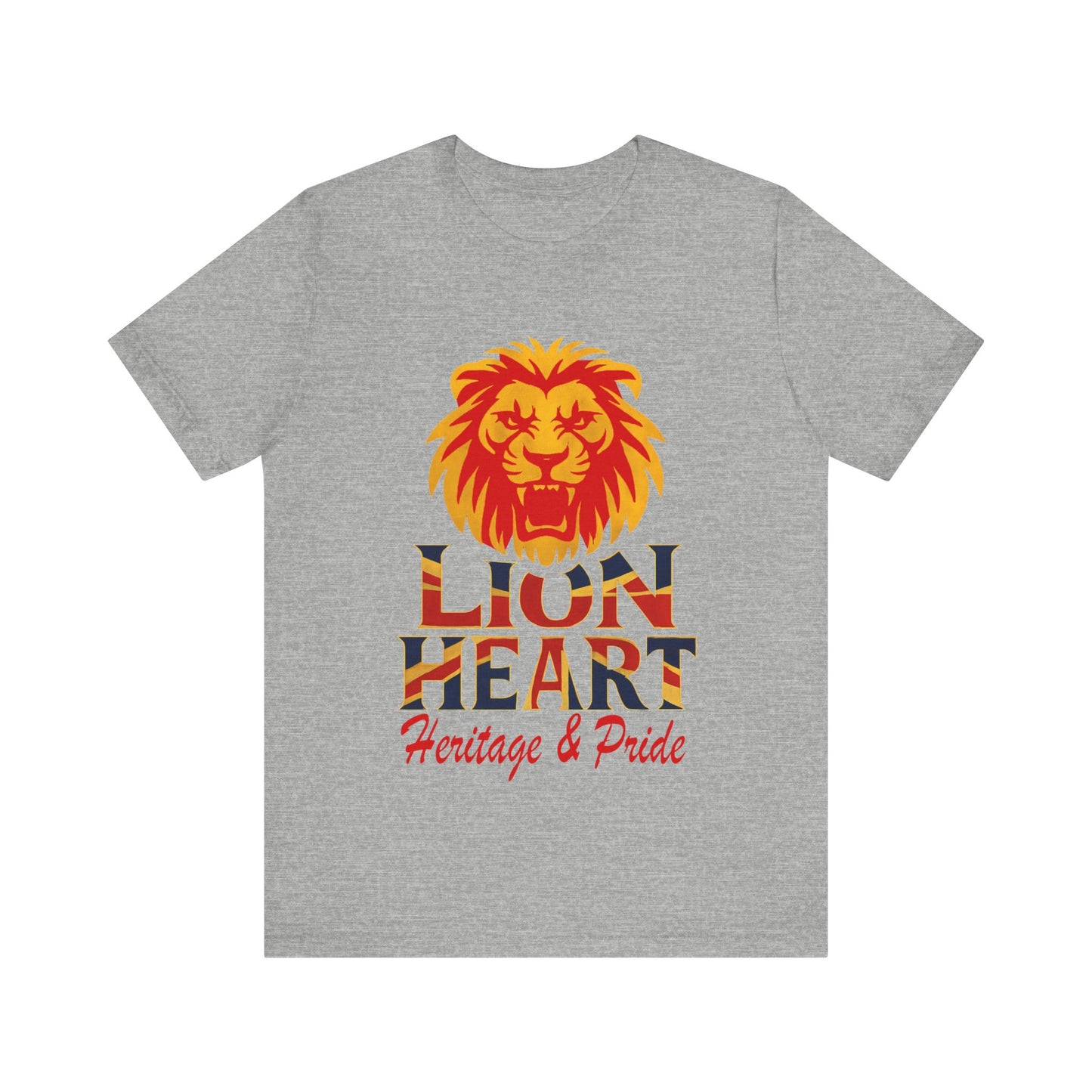 Lion Heart Heritage Tee, Pride T-Shirt, Unisex Casual Top, Gifts for Dad, Birthday Apparel, Family Reunion Wear
