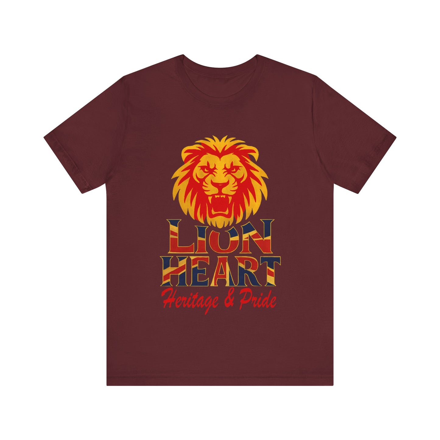 Lion Heart Heritage Tee, Pride T-Shirt, Unisex Casual Top, Gifts for Dad, Birthday Apparel, Family Reunion Wear