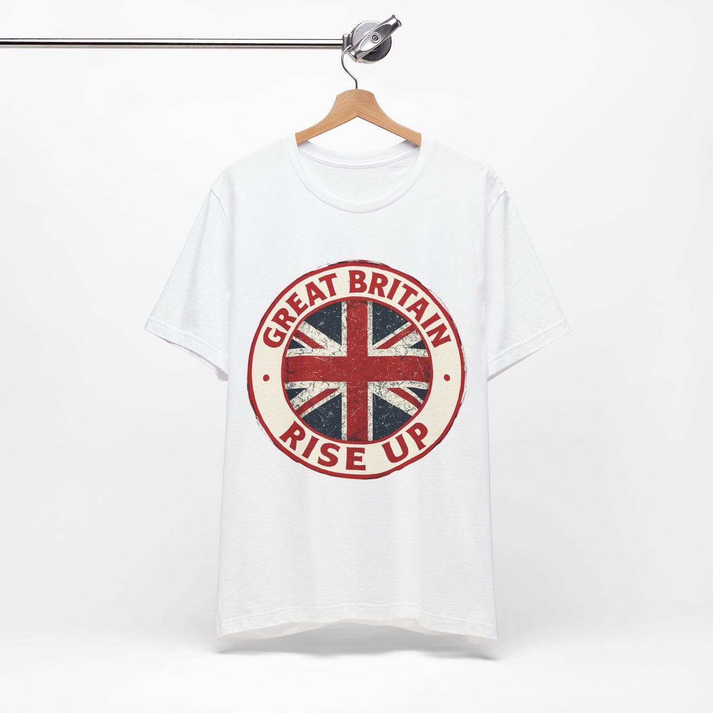 Great Britain Rise Up Tee, Unisex Short Sleeve Shirt, British Pride Apparel, UK Gift, Casual Wear, Patriot T-Shirt