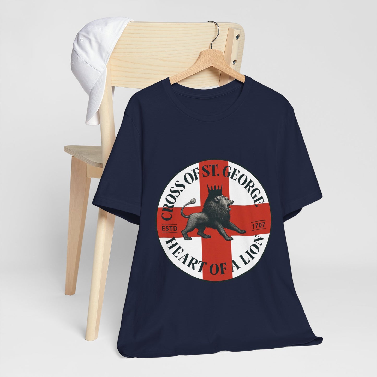 St. George's Heart of a Lion Tee - Unisex Jersey Short Sleeve Shirt, Casual Wear, Sport Fan Gear, Gift for Holidays