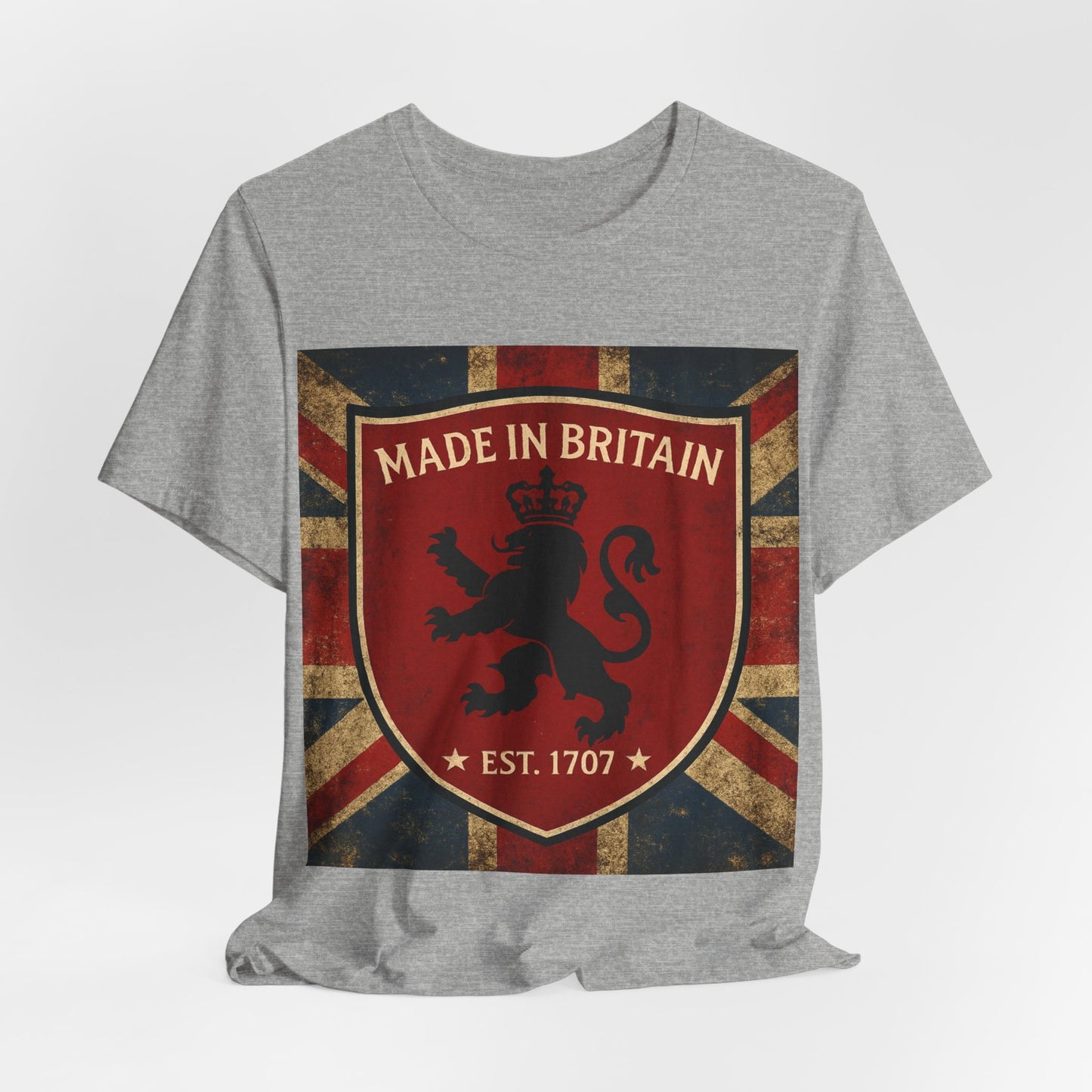 Vintage British Lion Tee, Unisex T-Shirt, Retro England Shirt, Unique Graphic Tee, Gift for Travelers, Made in Britain Apparel