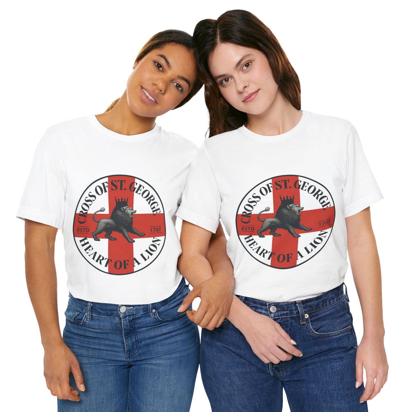 St. George's Heart of a Lion Tee - Unisex Jersey Short Sleeve Shirt, Casual Wear, Sport Fan Gear, Gift for Holidays
