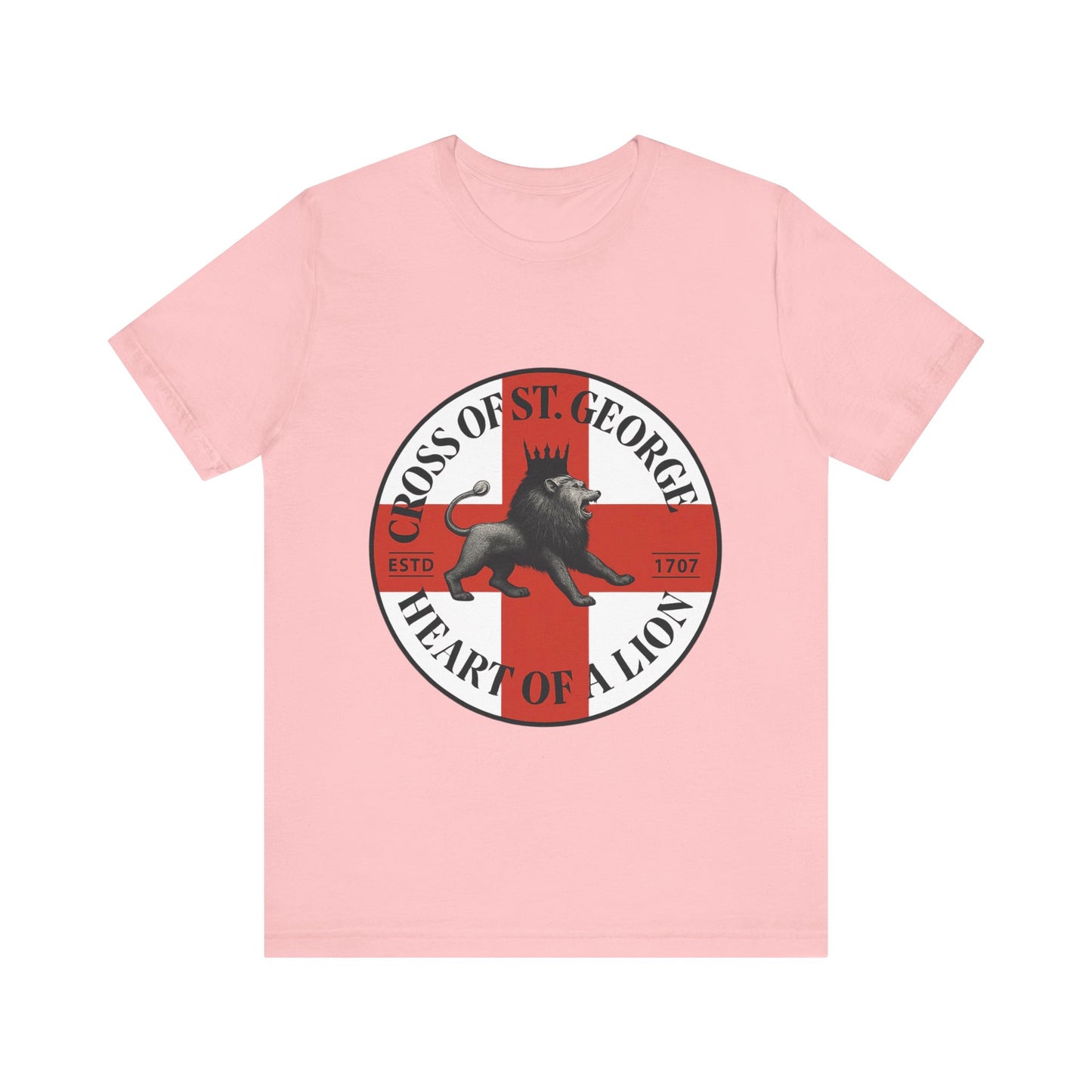 St. George's Heart of a Lion Tee - Unisex Jersey Short Sleeve Shirt, Casual Wear, Sport Fan Gear, Gift for Holidays