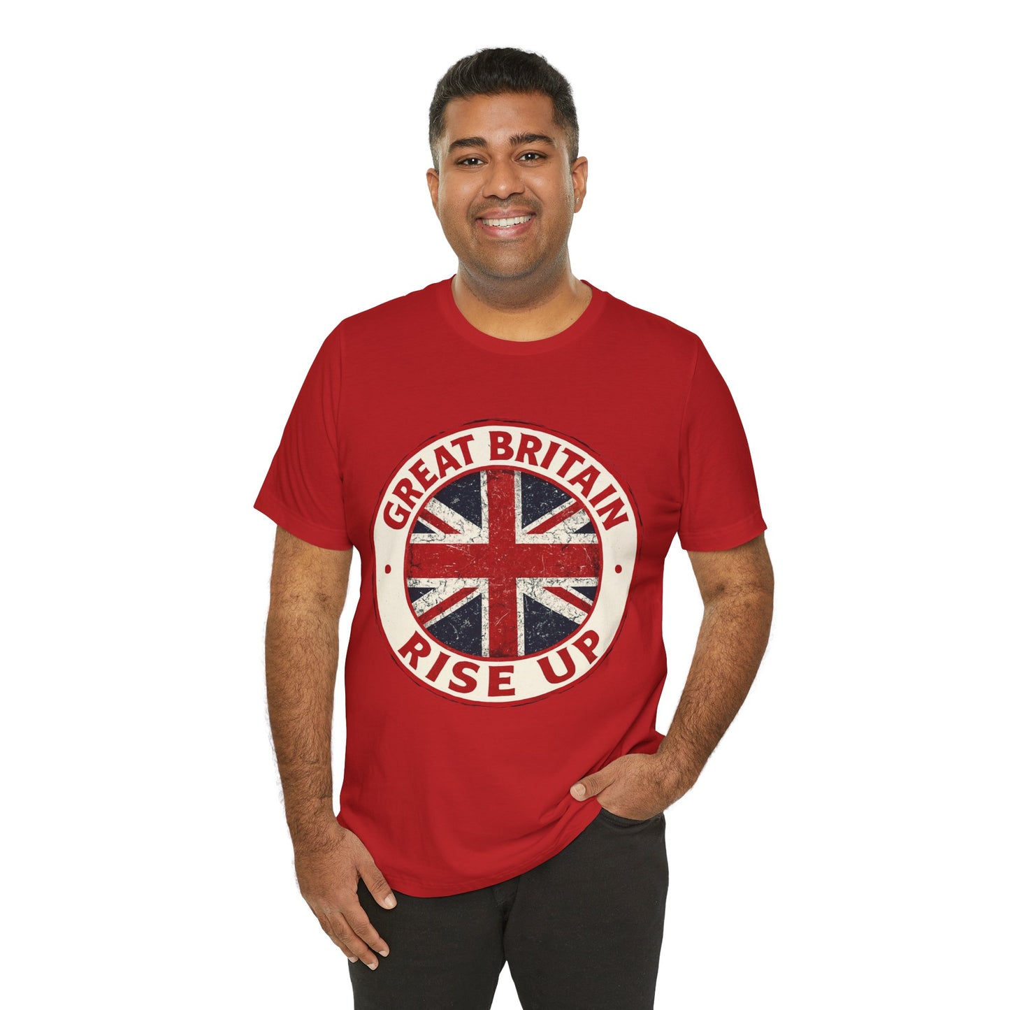 Great Britain Rise Up Tee, Unisex Short Sleeve Shirt, British Pride Apparel, UK Gift, Casual Wear, Patriot T-Shirt