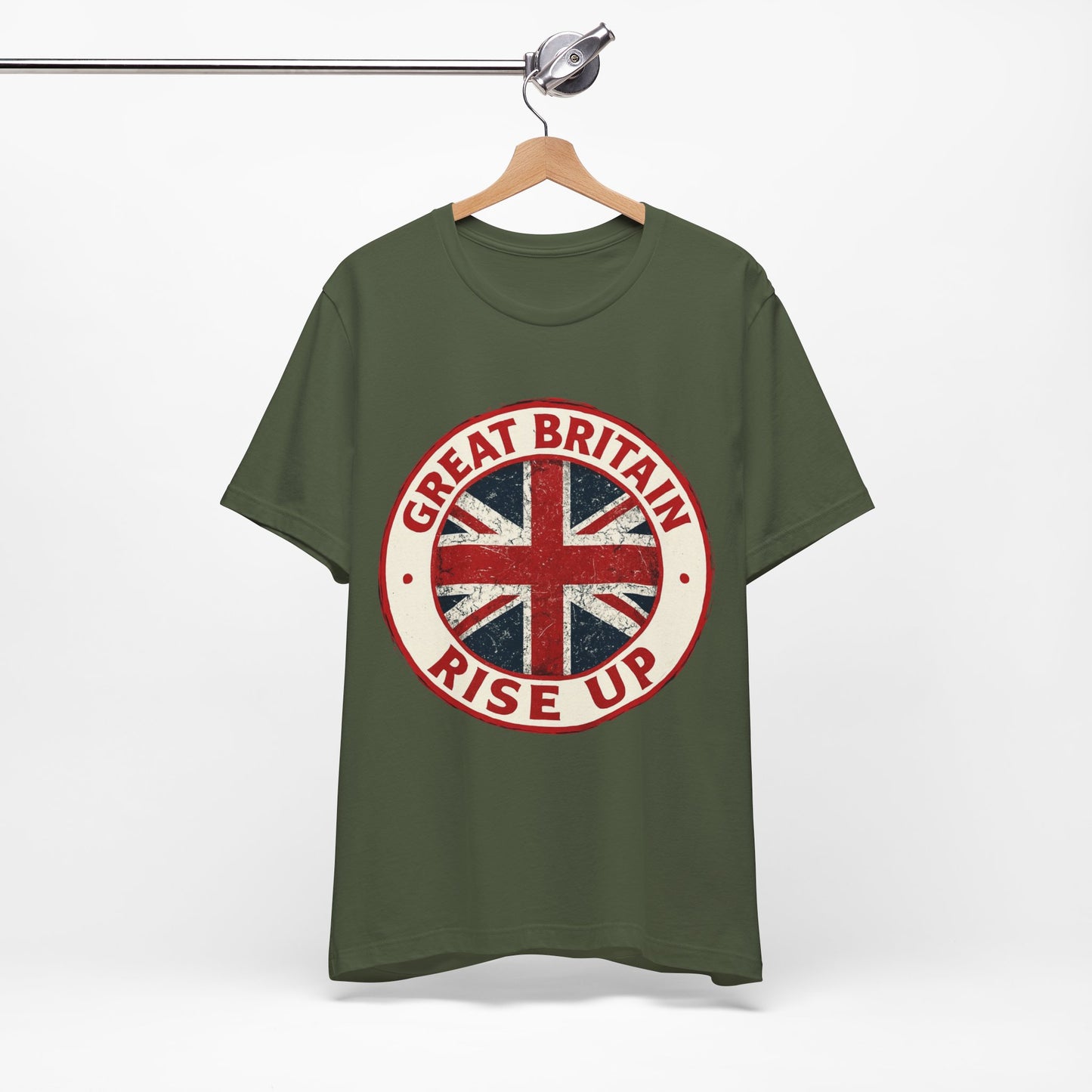 Great Britain Rise Up Tee, Unisex Short Sleeve Shirt, British Pride Apparel, UK Gift, Casual Wear, Patriot T-Shirt