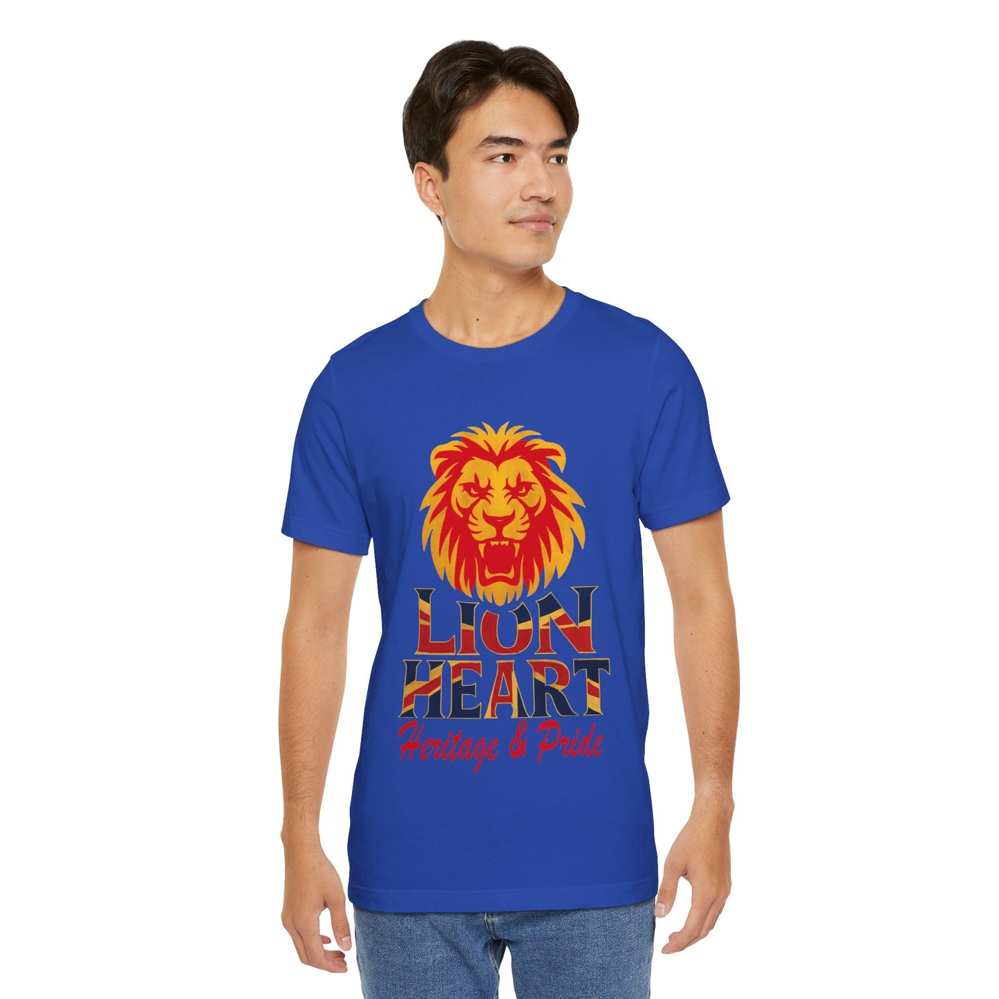 Lion Heart Heritage Tee, Pride T-Shirt, Unisex Casual Top, Gifts for Dad, Birthday Apparel, Family Reunion Wear