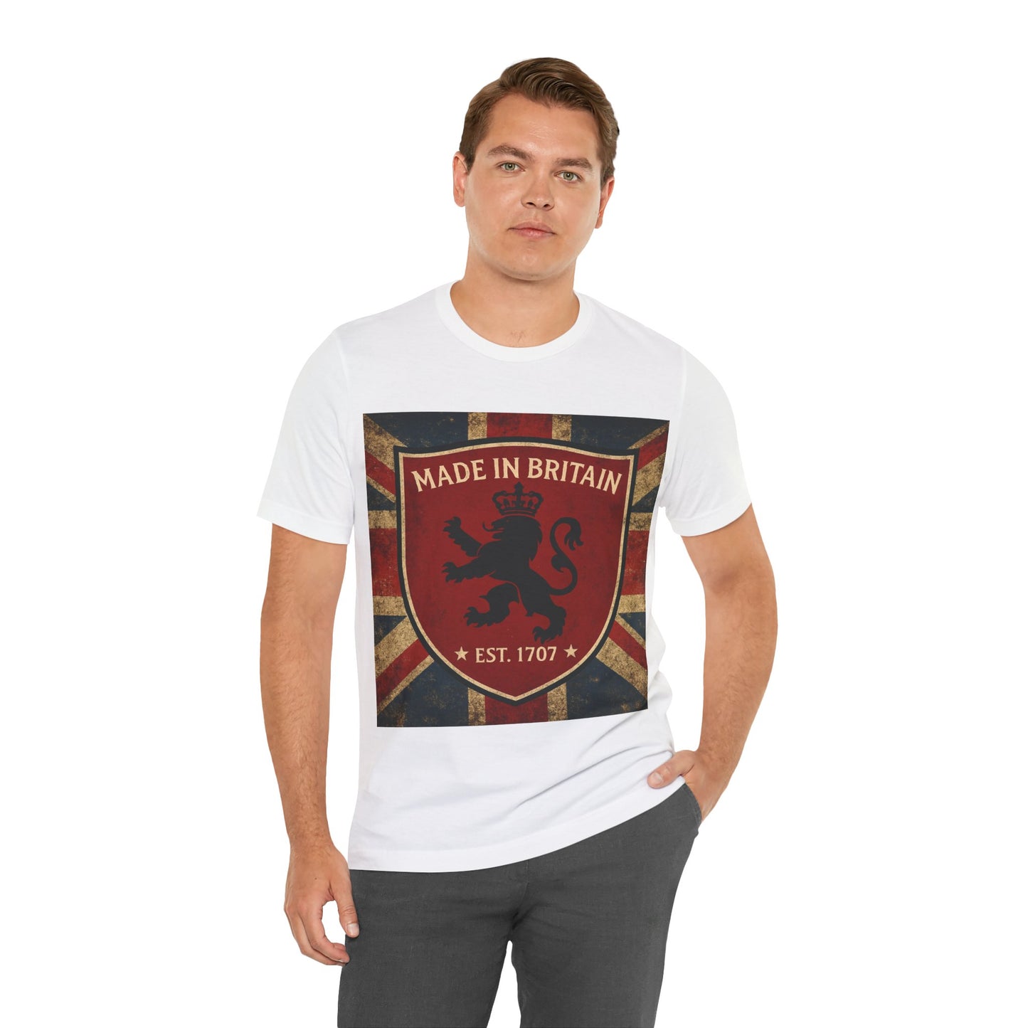 Vintage British Lion Tee, Unisex T-Shirt, Retro England Shirt, Unique Graphic Tee, Gift for Travelers, Made in Britain Apparel