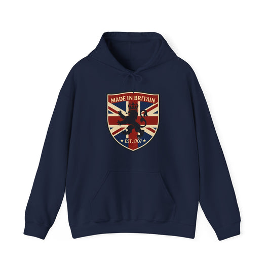 British Pride Hoodie - Unisex Heavy Blend™ Sweatshirt, Made in Britain, Cozy Gift for Her/Him, Casual Wear, Travel, Holiday Apparel