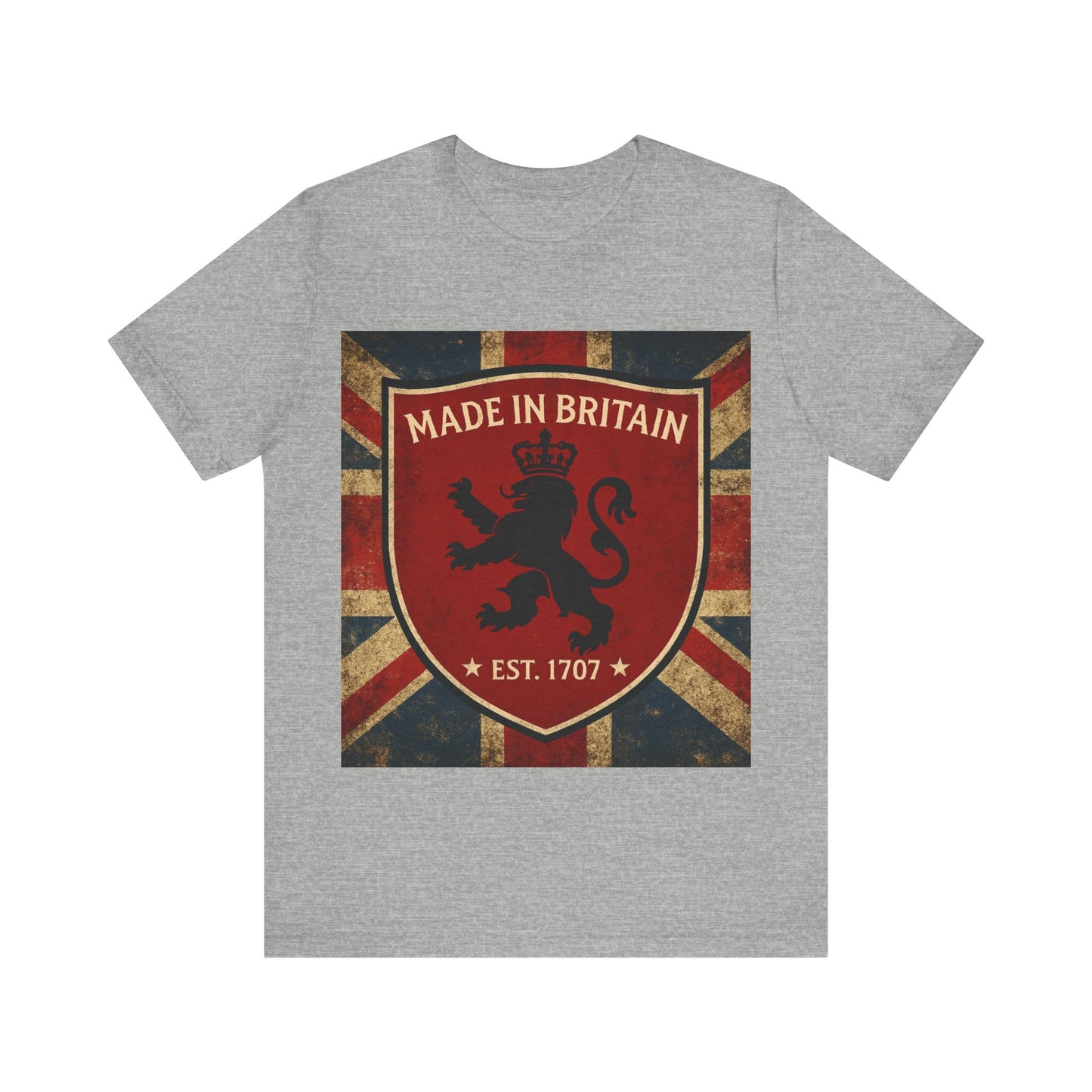 Vintage British Lion Tee, Unisex T-Shirt, Retro England Shirt, Unique Graphic Tee, Gift for Travelers, Made in Britain Apparel