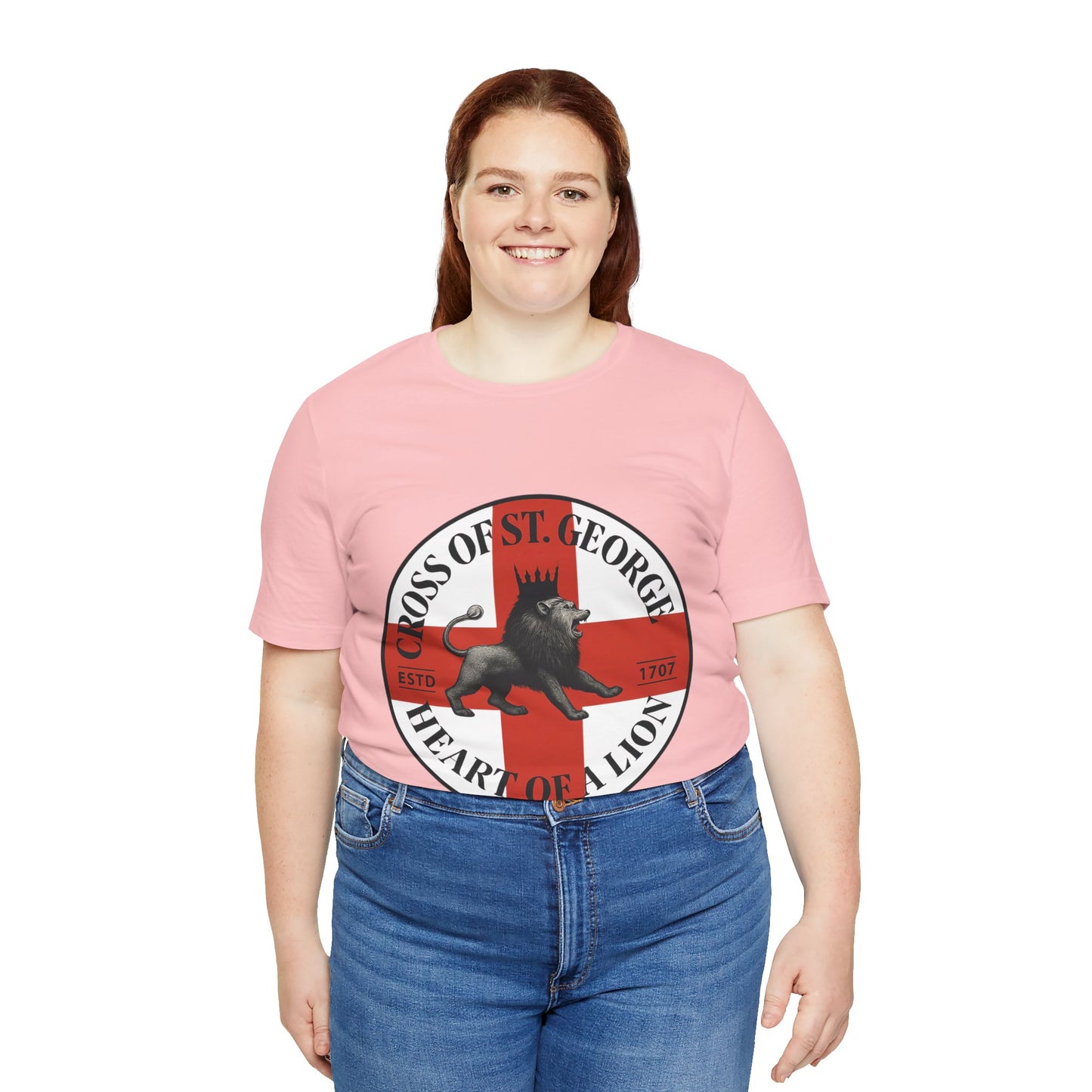 St. George's Heart of a Lion Tee - Unisex Jersey Short Sleeve Shirt, Casual Wear, Sport Fan Gear, Gift for Holidays