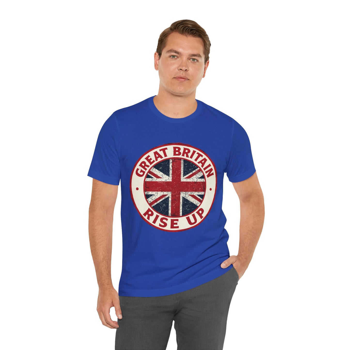 Great Britain Rise Up Tee, Unisex Short Sleeve Shirt, British Pride Apparel, UK Gift, Casual Wear, Patriot T-Shirt