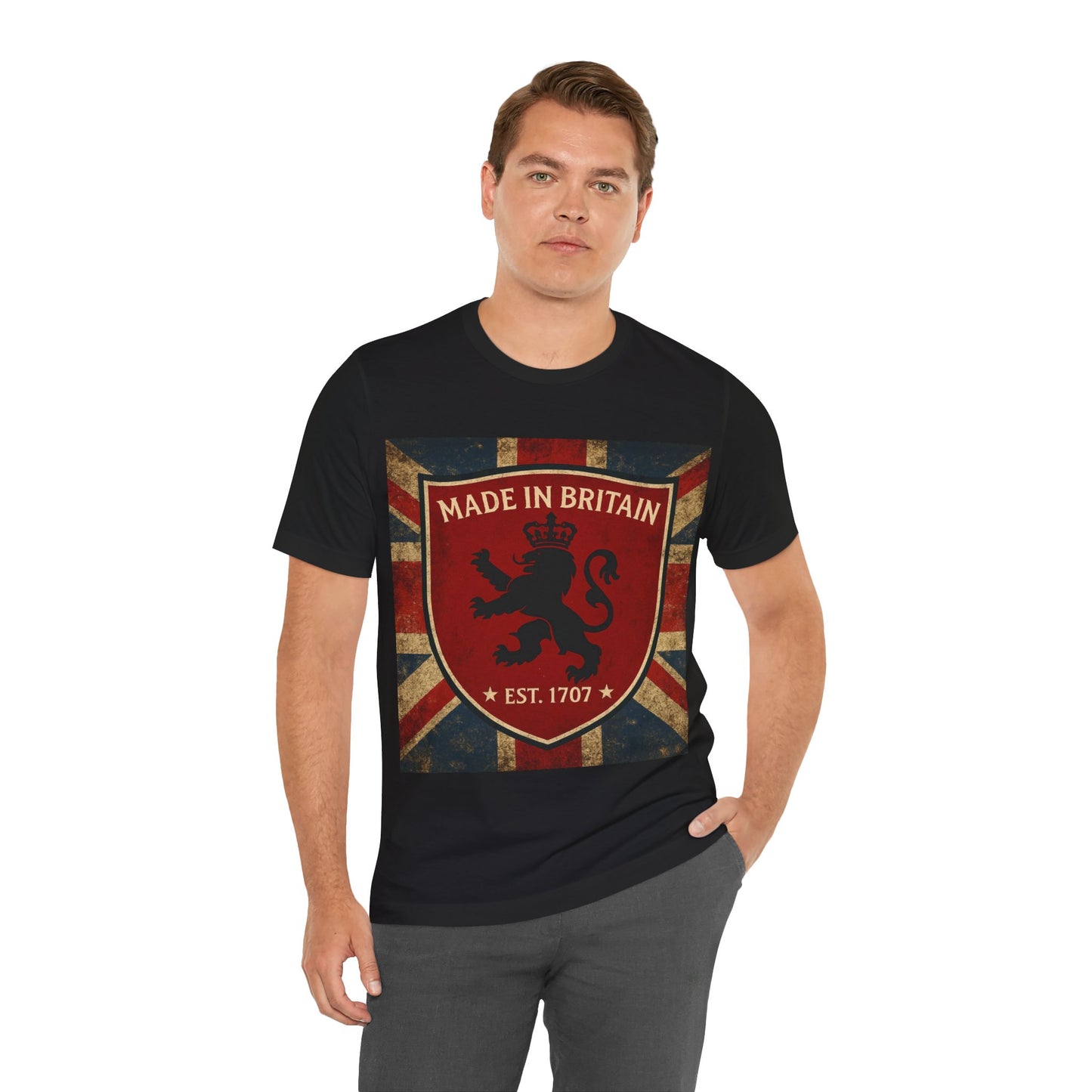 Vintage British Lion Tee, Unisex T-Shirt, Retro England Shirt, Unique Graphic Tee, Gift for Travelers, Made in Britain Apparel