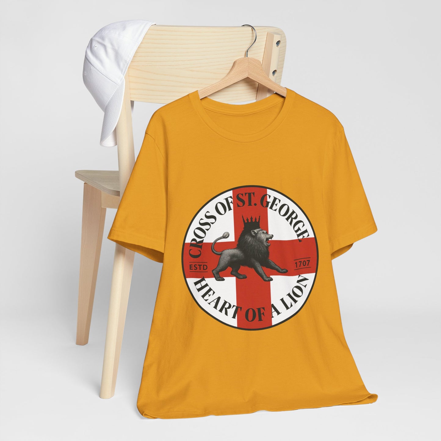 St. George's Heart of a Lion Tee - Unisex Jersey Short Sleeve Shirt, Casual Wear, Sport Fan Gear, Gift for Holidays