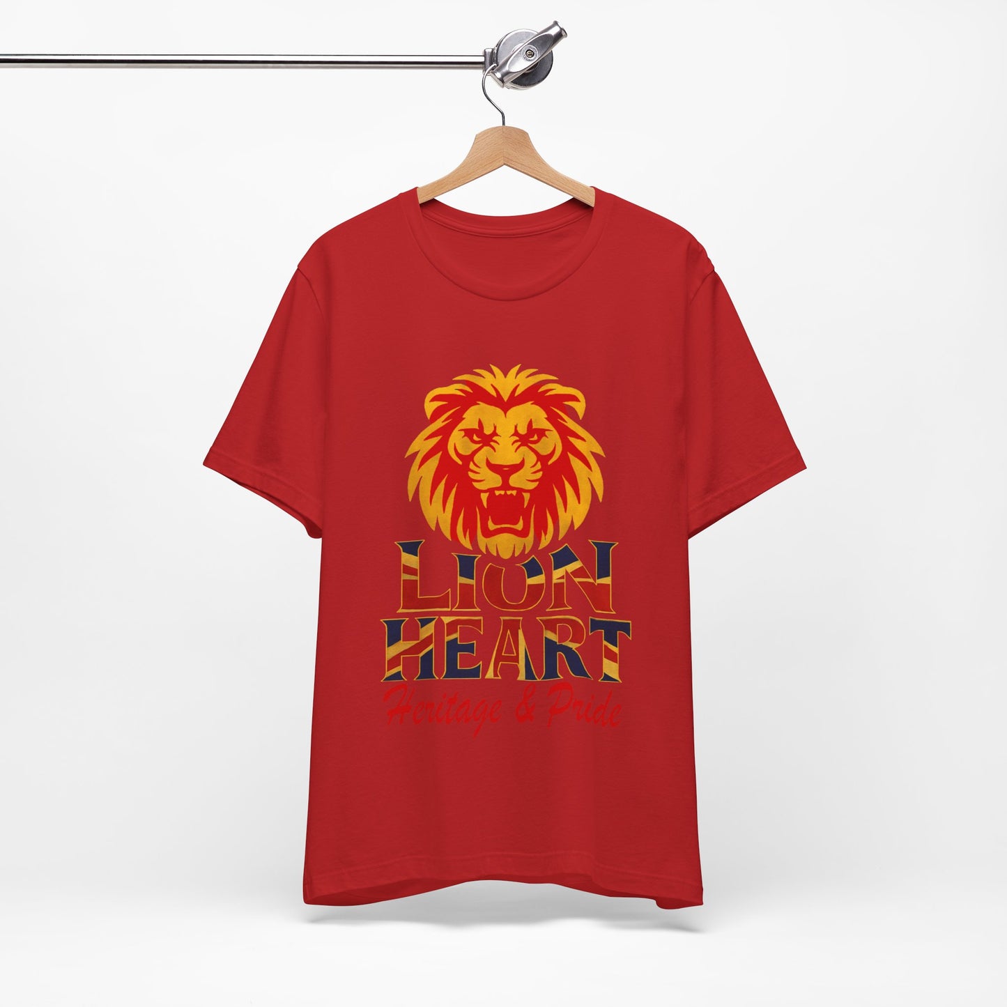 Lion Heart Heritage Tee, Pride T-Shirt, Unisex Casual Top, Gifts for Dad, Birthday Apparel, Family Reunion Wear